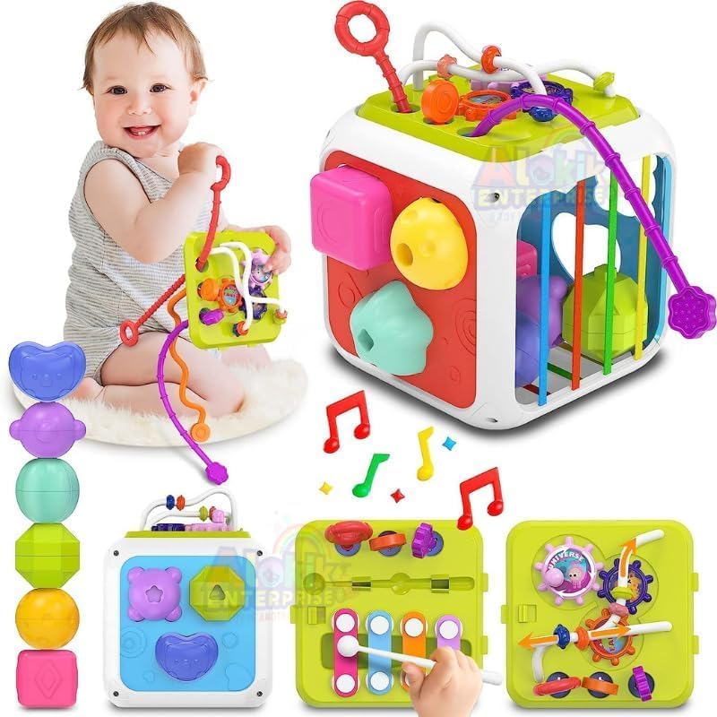SARJUDAS ENTERPRISE 7 in 1 Montessori Sensory Toys for Baby 6 9 12 18 Months Newborn Girl Boy Educational Gift Motor Skills Activity Cube Games for Children 1 2 Years Birthday Gift (B0CSG71TKW) Amazon Price History, Amazon Price Tracker