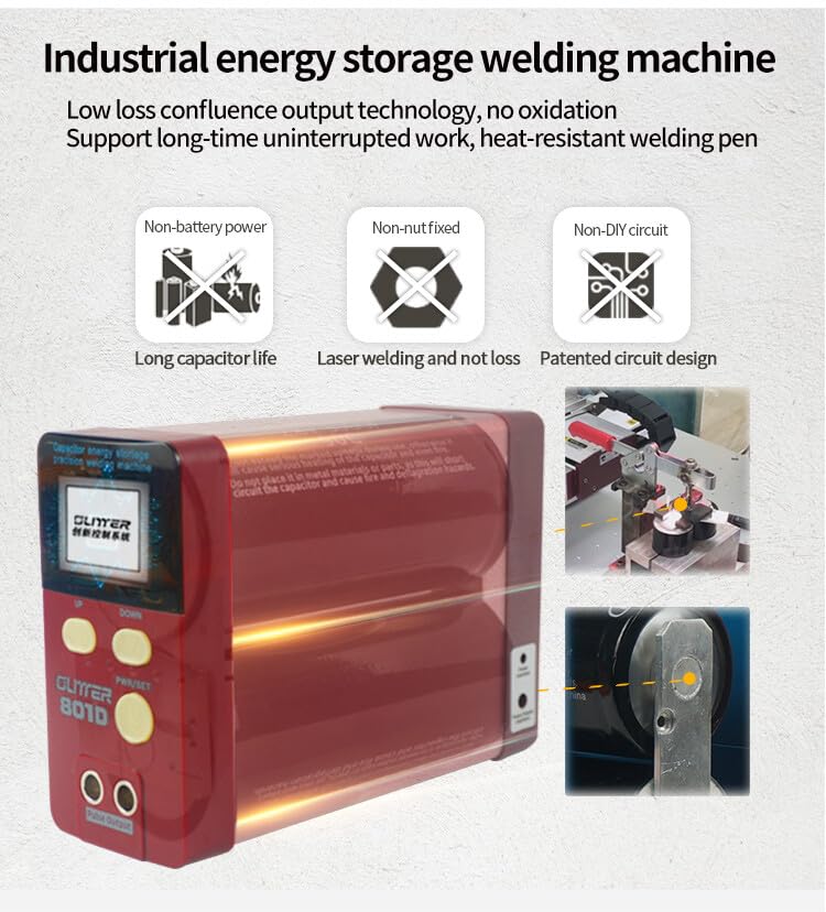 801D Automatic Spot Welder Storage Capacity Spot Welding Machine 12KW 1800A