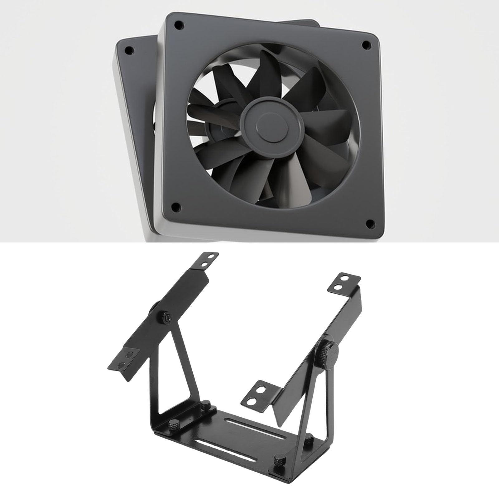 Cryfokt Stojak Na Wentylator Biurkowy, Uniwersalny Stojak Na Wentylator Komputerowy, Konstrukcja Obrotowa 360°, łAtwy W MontażU, Wspornik Wentylatora Pc Ze Stopu Aluminium Dla 120mm 140mm