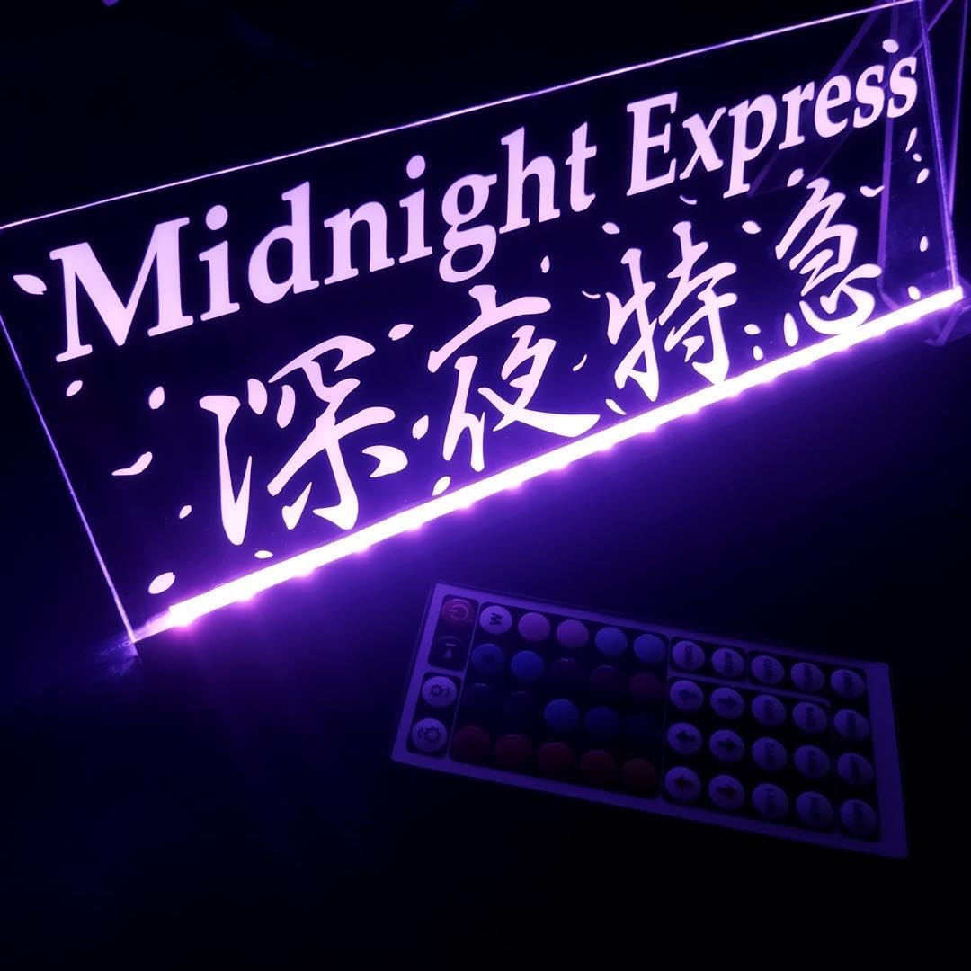 深夜特急① エクスプレス トラック ワンマン灯 アンドン LEDアクリルプレート Amazon.co.jp: LED アクリルプレート深夜特急 ワンマン灯
