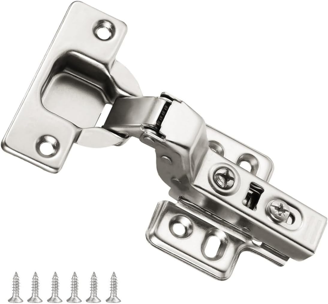 10 PCS Inset Hinges Soft Close Hinge 105 Degree Frameless