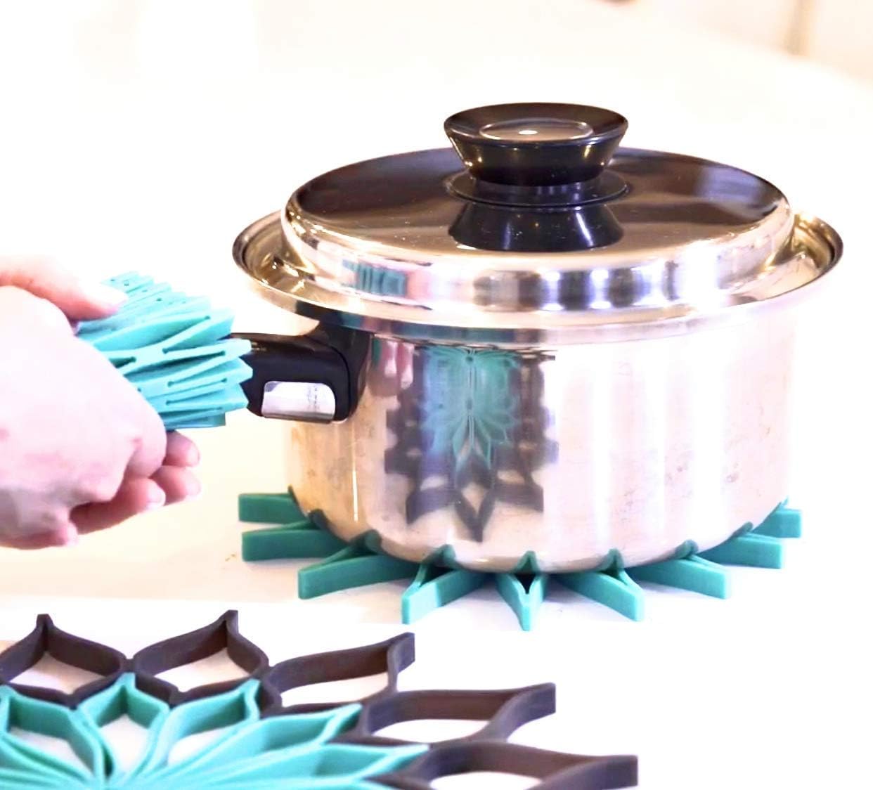 Up To 50% OFF Set of 3 Flower Silicone Hot Pan Trivet Mats Heat Resistant, Bowl & Dish Mats Drink Coasters, Premium Quality Insulated Flexible Durable Non Slip Pot Holders for Dining Table, Kitchen Heat Resistant Holiday Deals 🛒 Set of 3 Flower Silicone Hot Pan Trivet Mats Heat Resistant, Bowl & Dish Mats Drink Coasters, Premium Quality Insulated Flexible Durable Non Slip Pot Holders for Dining Table, Kitchen Heat Resistant