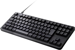 エレコム メカニカルキーボード Leggero 静音 有線 テンキーレス Nキーロールオーバー対応 5000万回高耐久スイッチ採用 赤軸 ブラック TK-MC30UKPBK