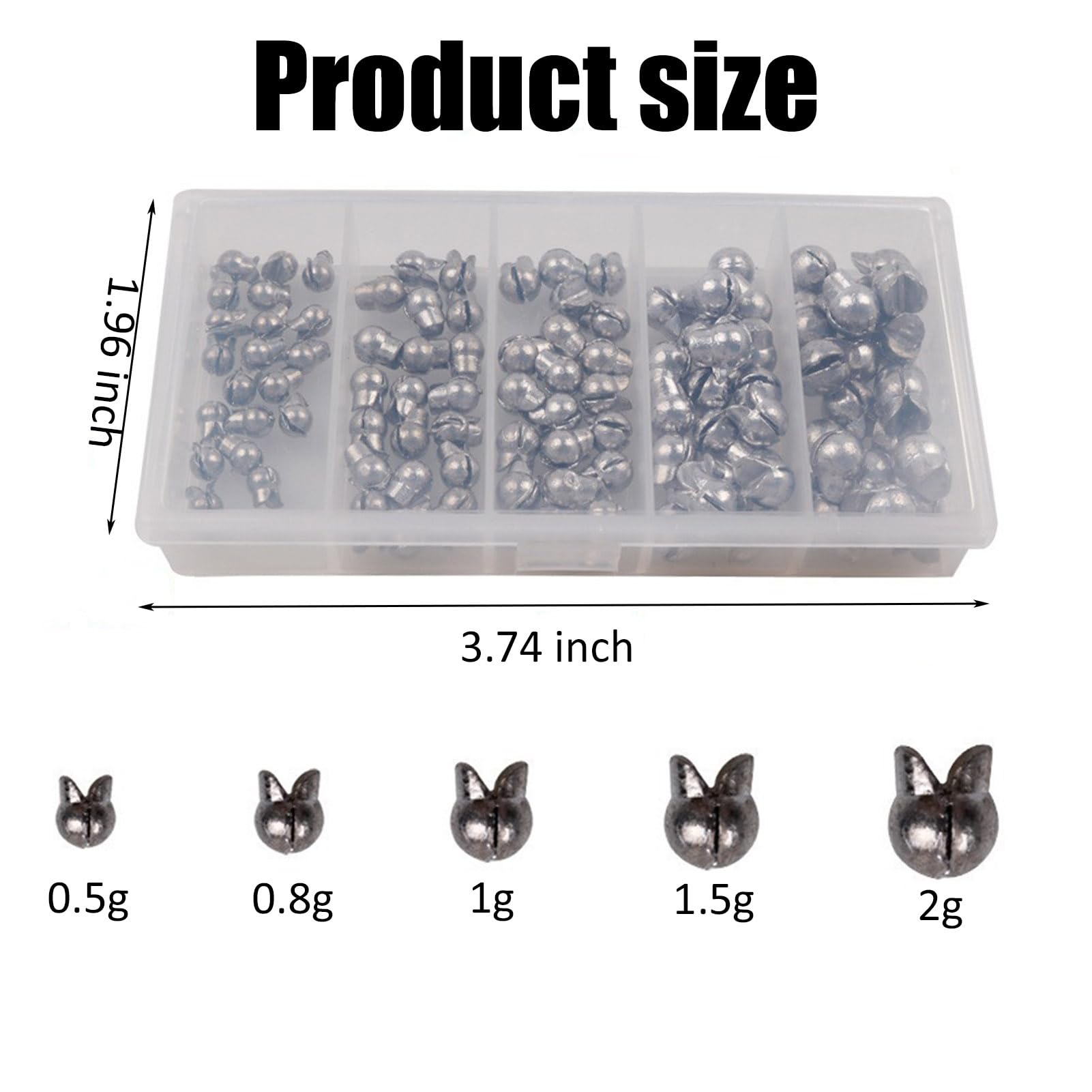 Fishing Weights - 100pcs Split Shot Sinkers for Fishing Line