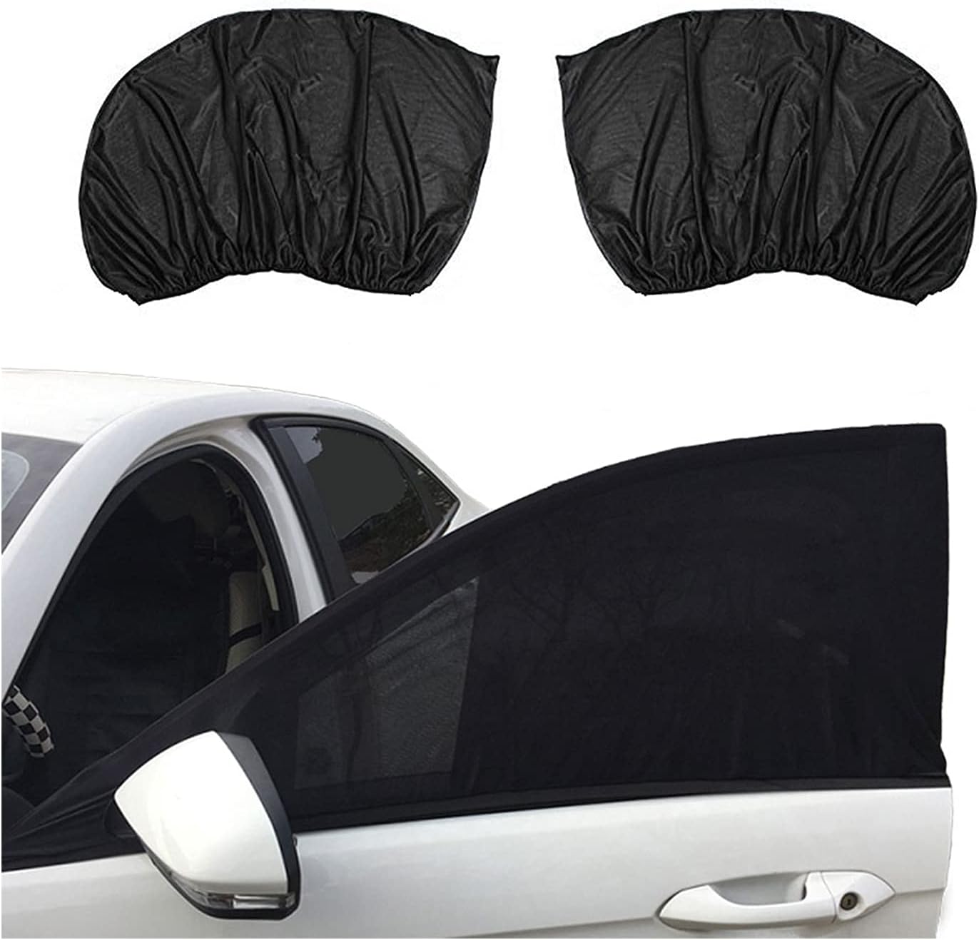 VideoPUP Universal Car Side Window Sun Shade, 2PCS Car Front Window Sunshade Cover(125x52cm)