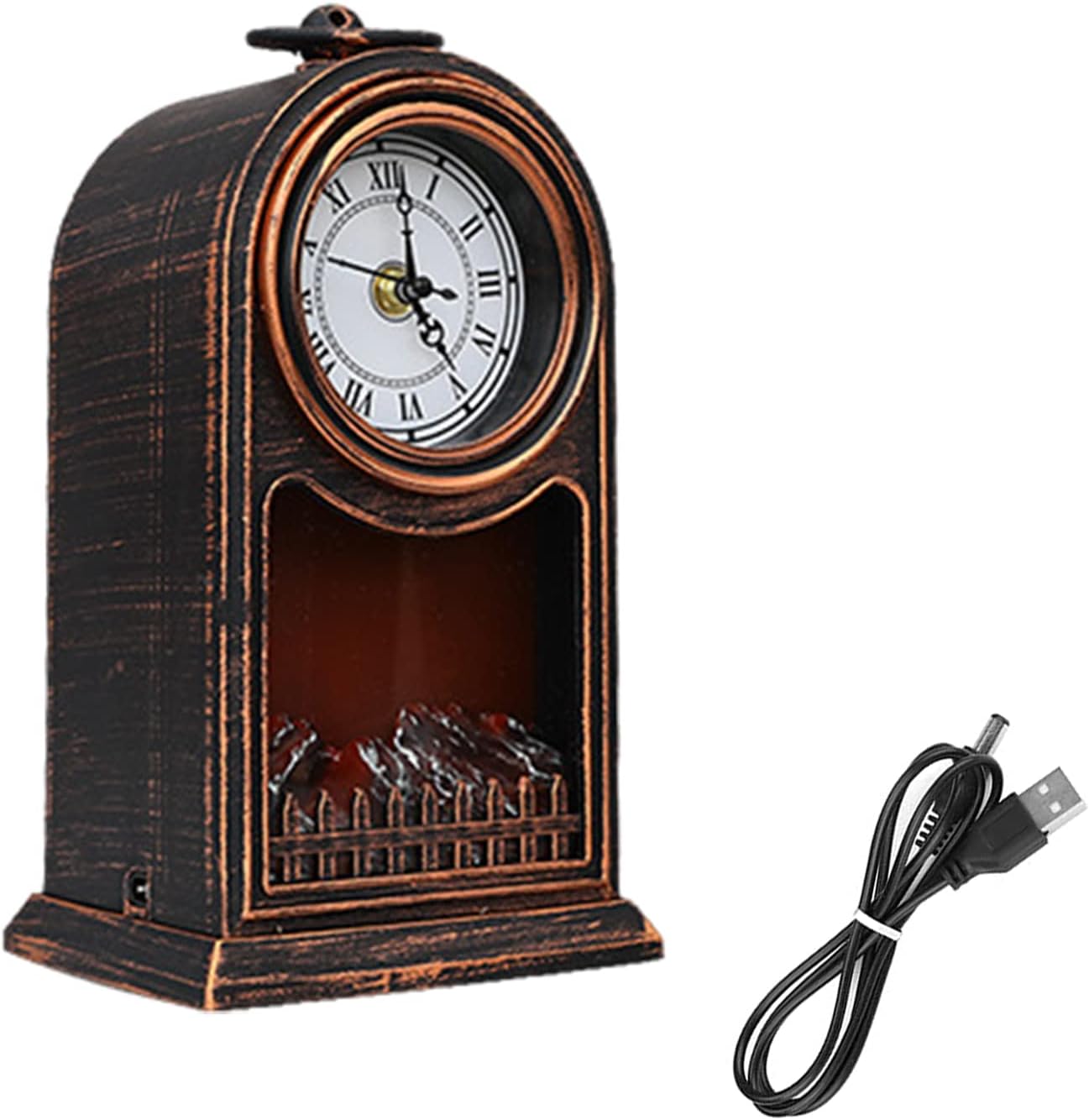 Fireplace Lamp Battery Operated,LED Flame Effect Log Fireplace Light