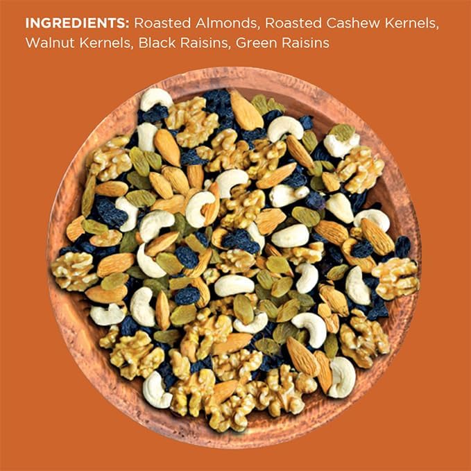 Image of Open Secret Premium Dry Fruit Mix | 1Kg | 5 Superfood in 1 Mix | Dry Fruits Mixed pack, Mixed Dry Fruits, Mix Dry Fruits, Contains Walnut, Cashew, Almond, Black Raisins & Green Raisins (Pack of 1)