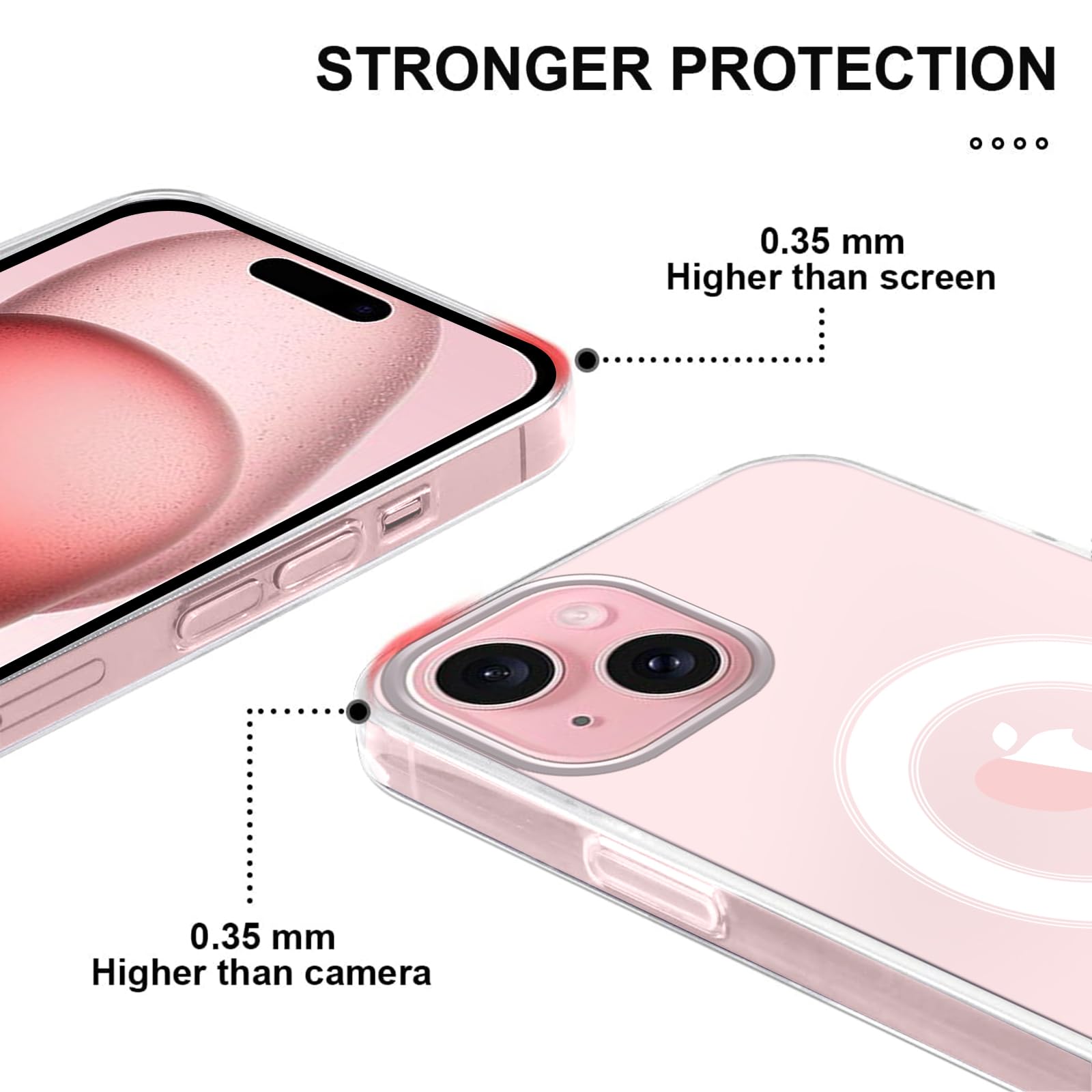 Funda Iphone 15 Pro Max Con Cordon UYMO Funda Con Cuerda Para IPhone 15 Pro MAX 6,7", Ajustable Collar Correa De Carcasa Con Cordón, Con 2 Protector De Pantalla,Case Con Colgante Correa