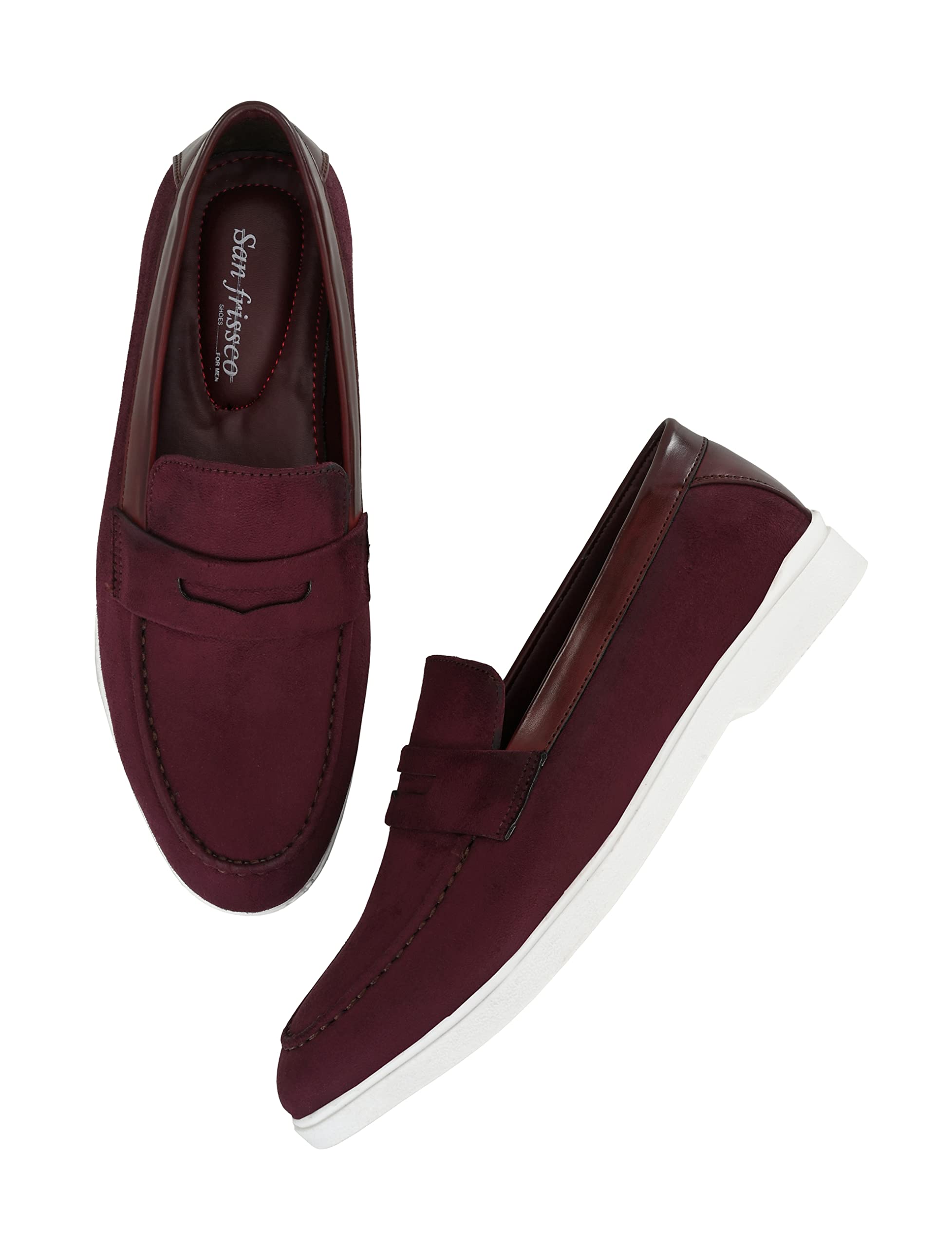 San Frissco Regular Styling Casual Slip-On Sneakers Suede Upper Cushioned Footbed/Comfortable Fashionable Stylish Flexible for Men/Size : 9 (Cherry) (B0D4Q2KV51) Amazon Price History, Amazon Price Tracker