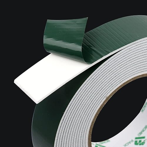 Miniatura 9 de BOMEI PACK Cinta de espuma blanca de doble cara total de 1.18 pulgadas x 32.8 pies (2 rollos) duradera y adecuada para automoción, moldeo, LED,