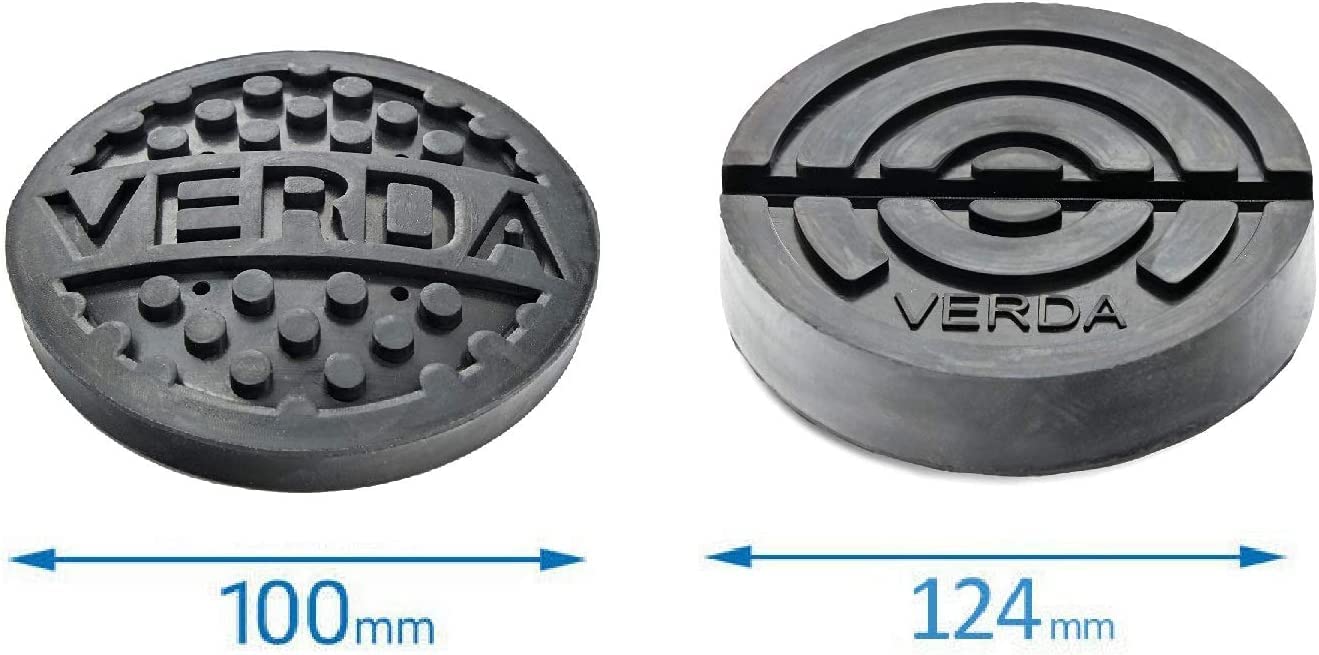 Verda Hydraulischer Wagenheber 3T, 130-490 mm + 2X Gummi, Montagehandschuhe, Rangierwagenheber, Heber, Unterstellbock, Modellwahl, Profi, SUV, PKW (Wagenheber 3T)
