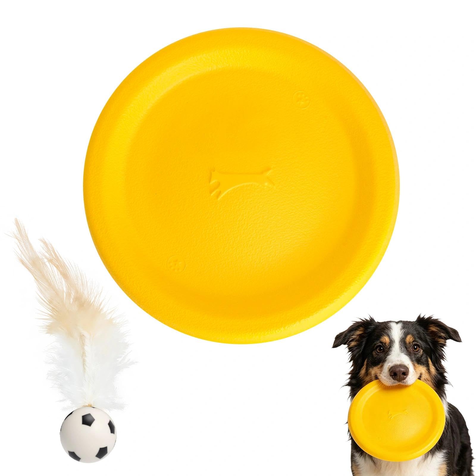 frisbee, 23 cm, frisbee, tarcza do rzucania dla psa, zabawka aportująca, lekka, wytrzymała, pływająca, odporna na ugryzienia, do treningu psów, dużych psów w parku, nad jeziorem, w ogrodzie