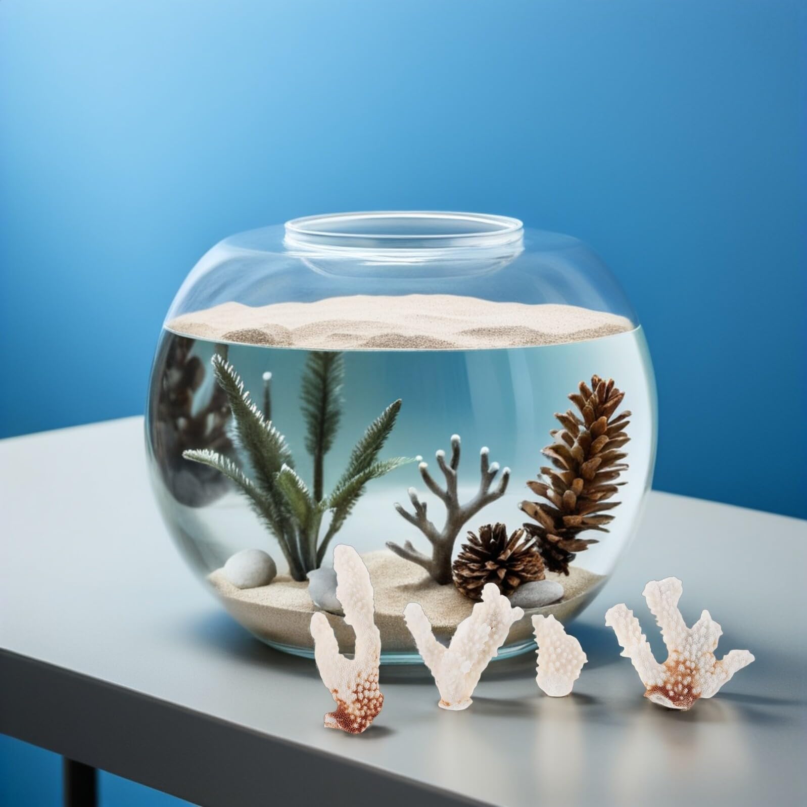 Echter Korallenast Aquarium Dekoration 200g Naturkoralle Riffgestaltung Unterwasser Deko Aquarien Ornament