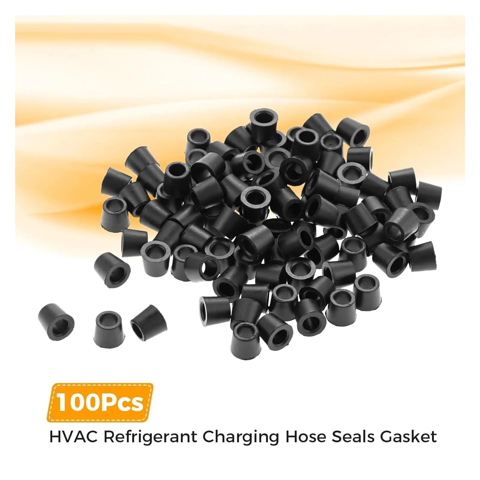 Junta de Manguera HVAC 300 Piezas for Adaptador R410A | Kit de reparación de junta tórica de sellos de carga de acoplador rápido de 1/4" for refrigeración de A/C