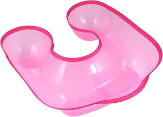 FOMIYES Perm Medicine Sink Neck Tray for Sink Pad Salon Neck Basin Thai Massage Stick Hair Wash Neck Hair Perm Tray Rings Hair Dyeing Neck Cushion Bed Evaporator Pink Plastic