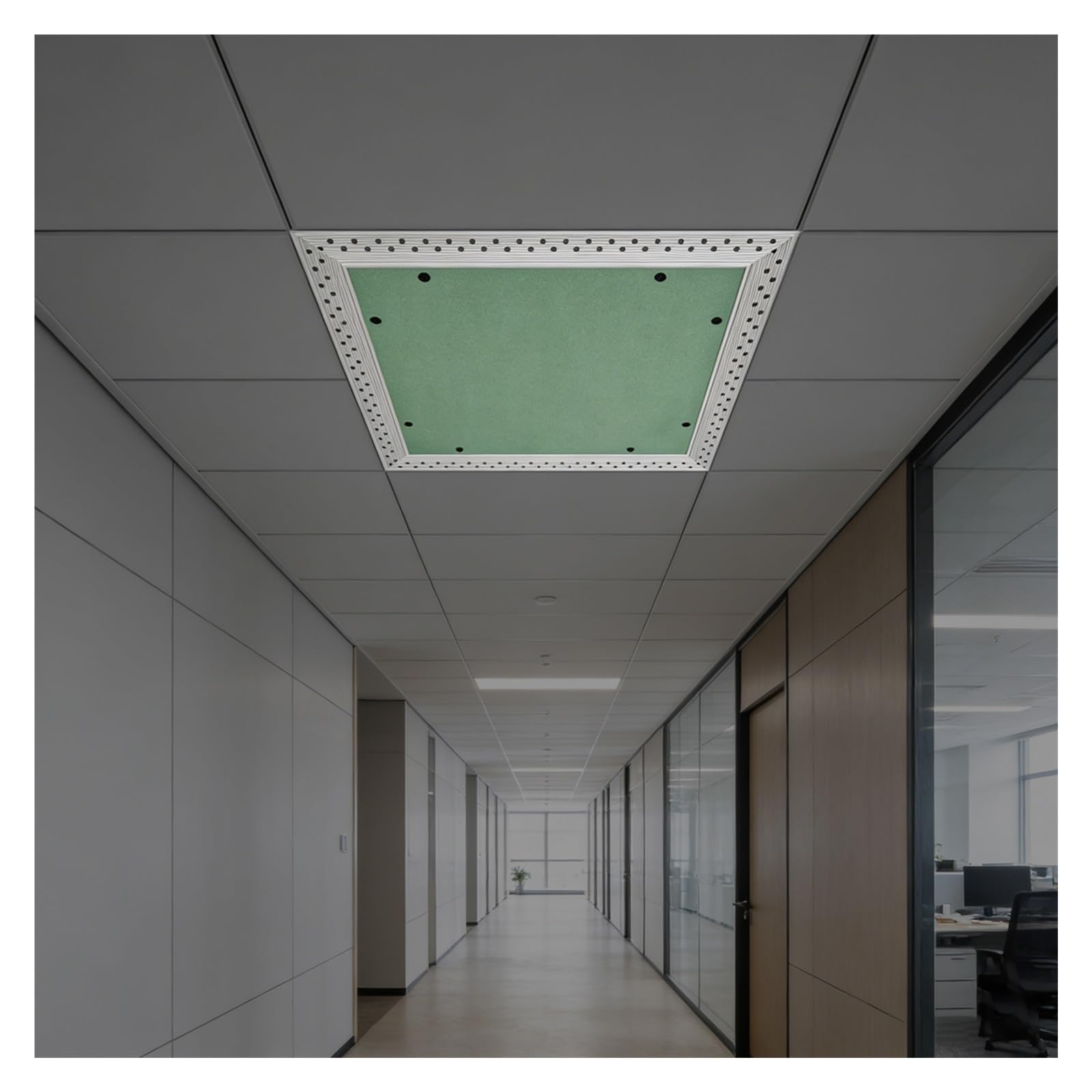 Kwadratowy metalowy panel dostępu do ścian i sufitów — wpuszczane drzwi inspekcyjne do płyt gipsowo-kartonowych z aluminiową ramą i osłoną z płyty gipsowo-kartonowej(30x30cm)