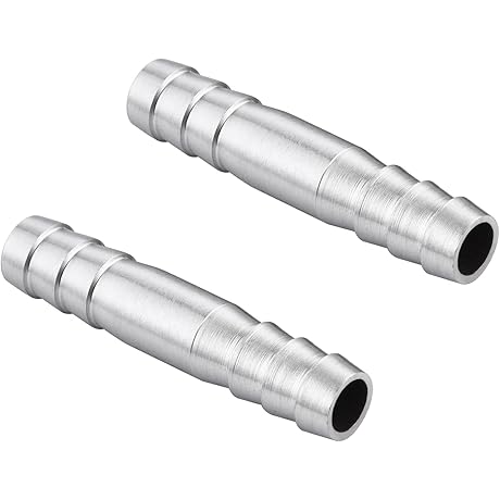 Durable Hose Mender for Seamless Repairs: Stainless Steel 1/2" to 1/2" Hose Barb Fittings
