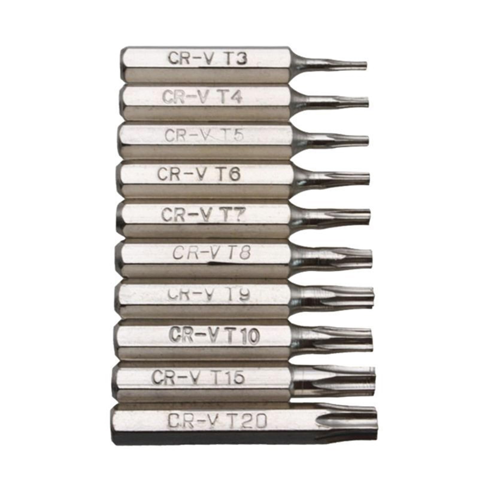 Djskldf Silver Screwdriver Bits 10Pcs For Cr-V Torx Screwdriver Bits Set T3 T4 T5 T6 T7 T8 T9 T10 T15 T20 Mobile