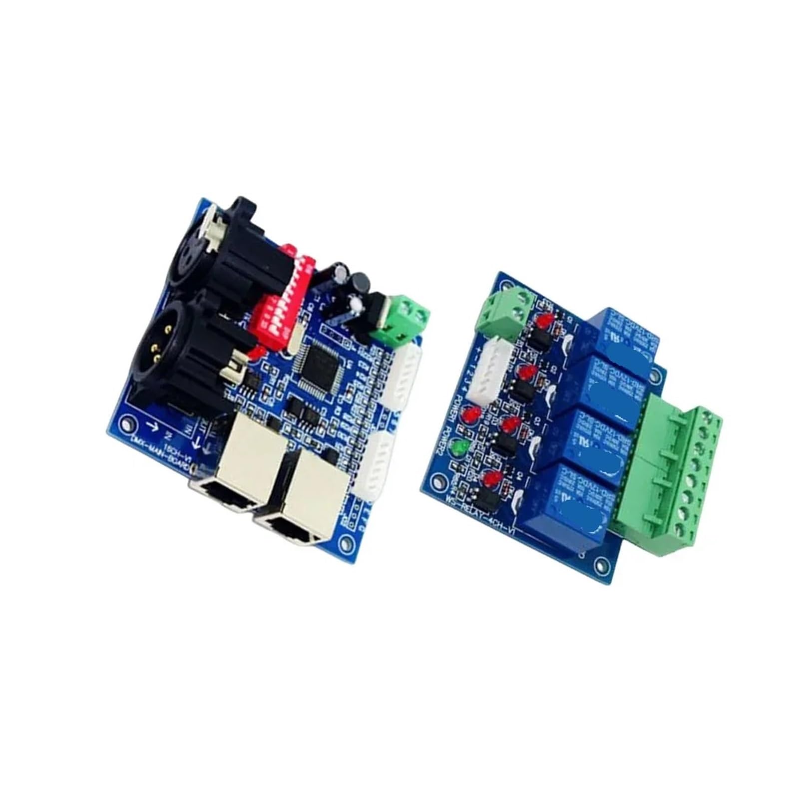 WS-DMX-RELAY-4CH/*2 4/8CH 10A*4/8CH Relay decoding DMX512 LED Controller DC12V 4-Channel RJ45 RGB Light Strip decoder(WS-DMX-RELAY-4CH)