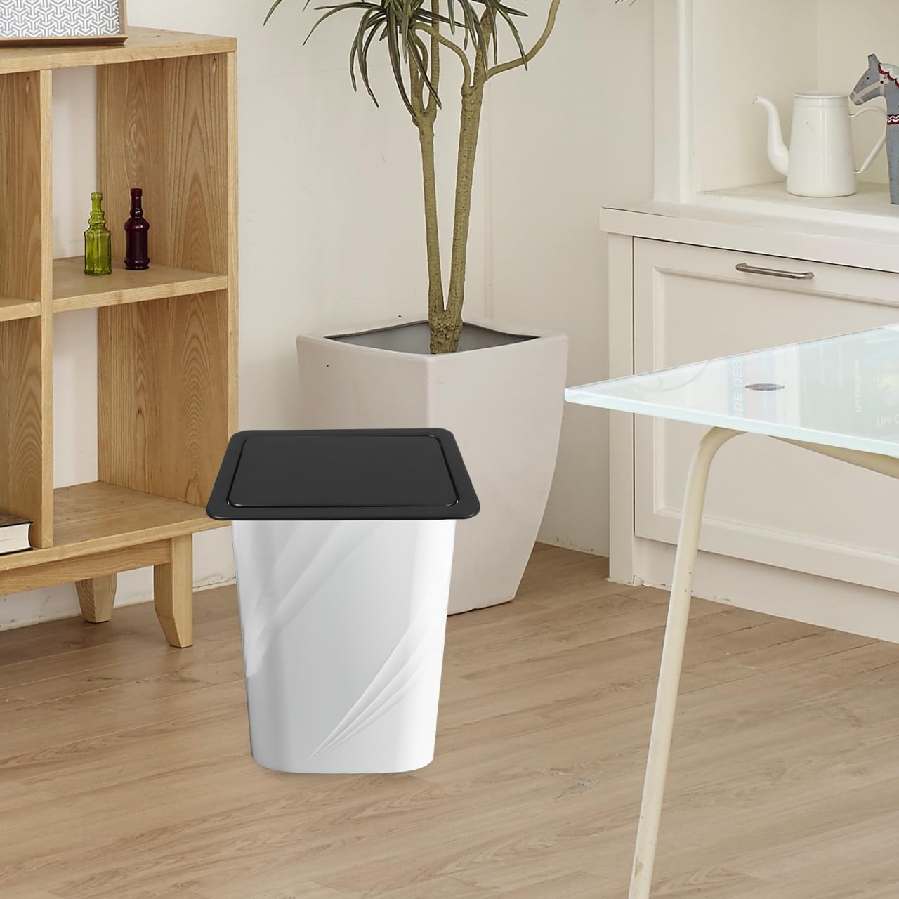 Luxshiny Tapa De Basura Empotrada De Acero Inoxidable Con Diseño Para Cubo De Basura De Cocina Y Baño Fácil Instalación Y Acabado Moderno