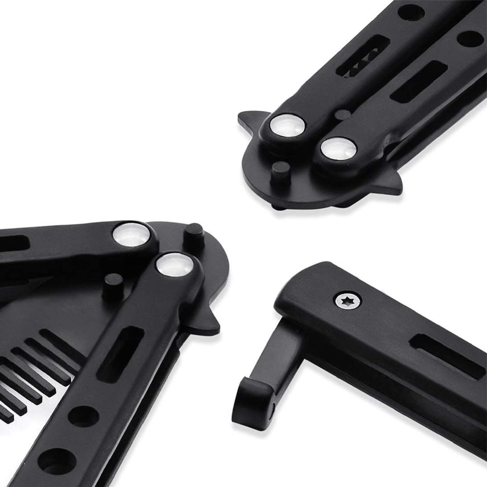 Butterfly Comb, Foldable, Practice Butterfly, Flipping Trick, Stainless Steel - Image 4