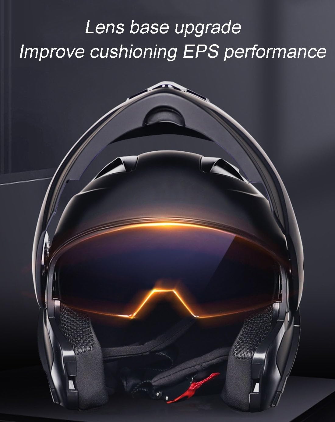 Motorrad Klapphelm mit Sonnenblende Bluetooth Helm Motorradhelm ECE Zertifiziert Integralhelme Mit Doppelvisier und Mikrofon Motorradhelm Klappbar Für Herren Damen