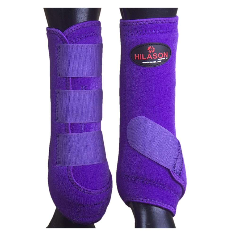 Gran Hilason infra-tech caballo medicina Deportes botas pata delantera, Color Morado, Púrpura