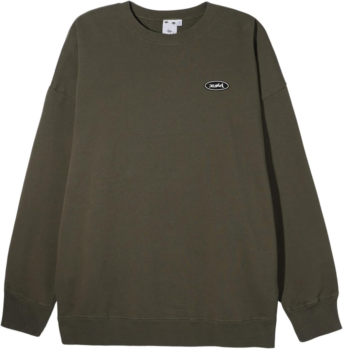 エックスガール] トレーナー OVAL LOGO BIG SWEAT TOP レディース 
