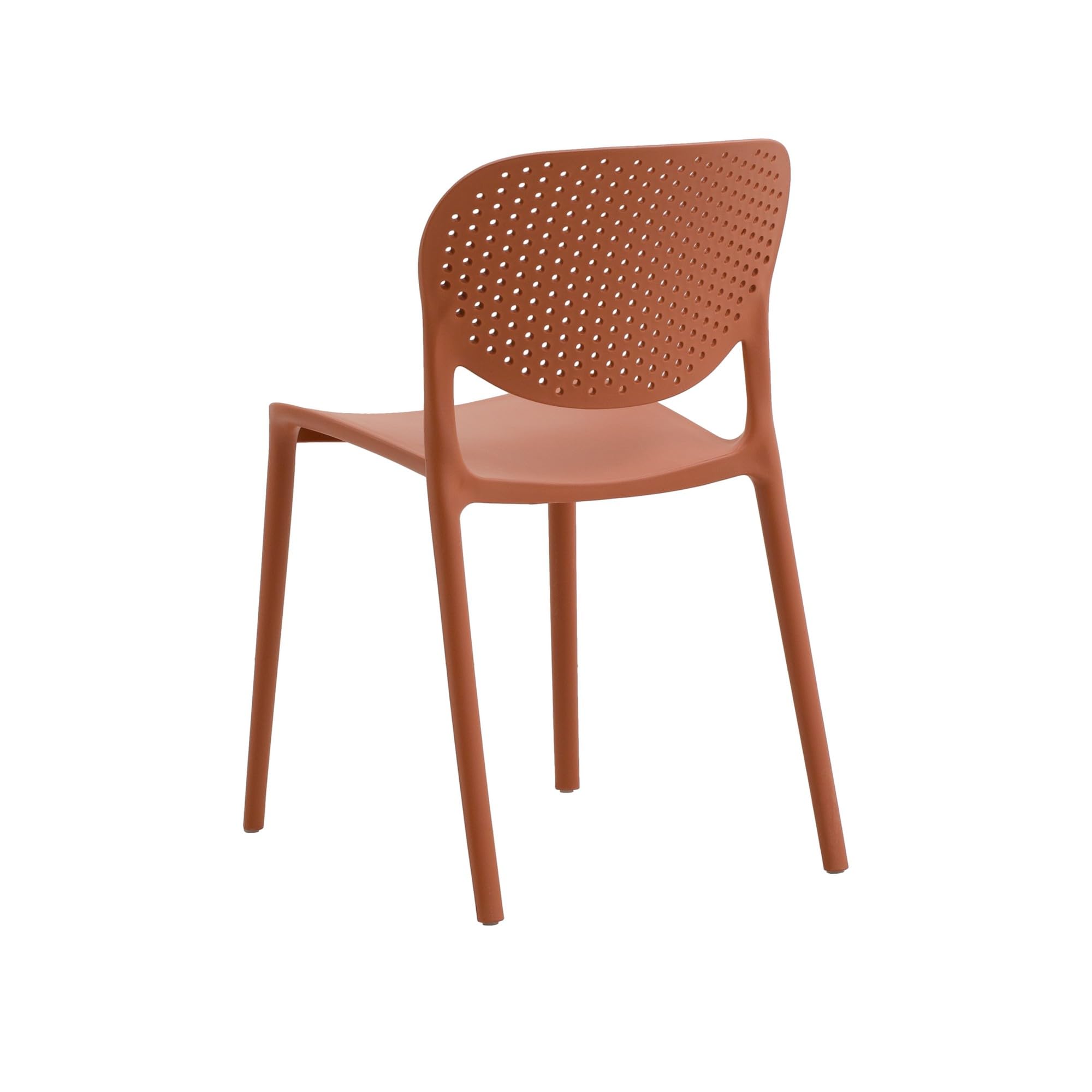 KONTE.DESIGN Set di 2 sedie MAIORCA in polipropilene terracotta, impilabili