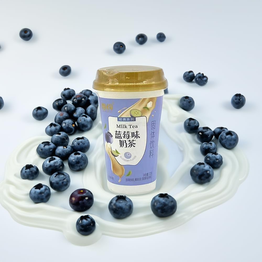 PLUS HOME Descubre el placer de nuestro delicioso Milk Tea instantáneo, una bebida cremosa y reconfortante perfecta para cualquier momento del día.MilkBlueberry(Pack6)
