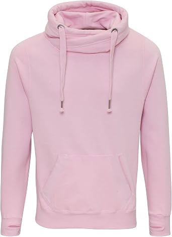 AWDis Just Hoods JH021 Unisex Cross Neck Hoodie - Baby Pink - L