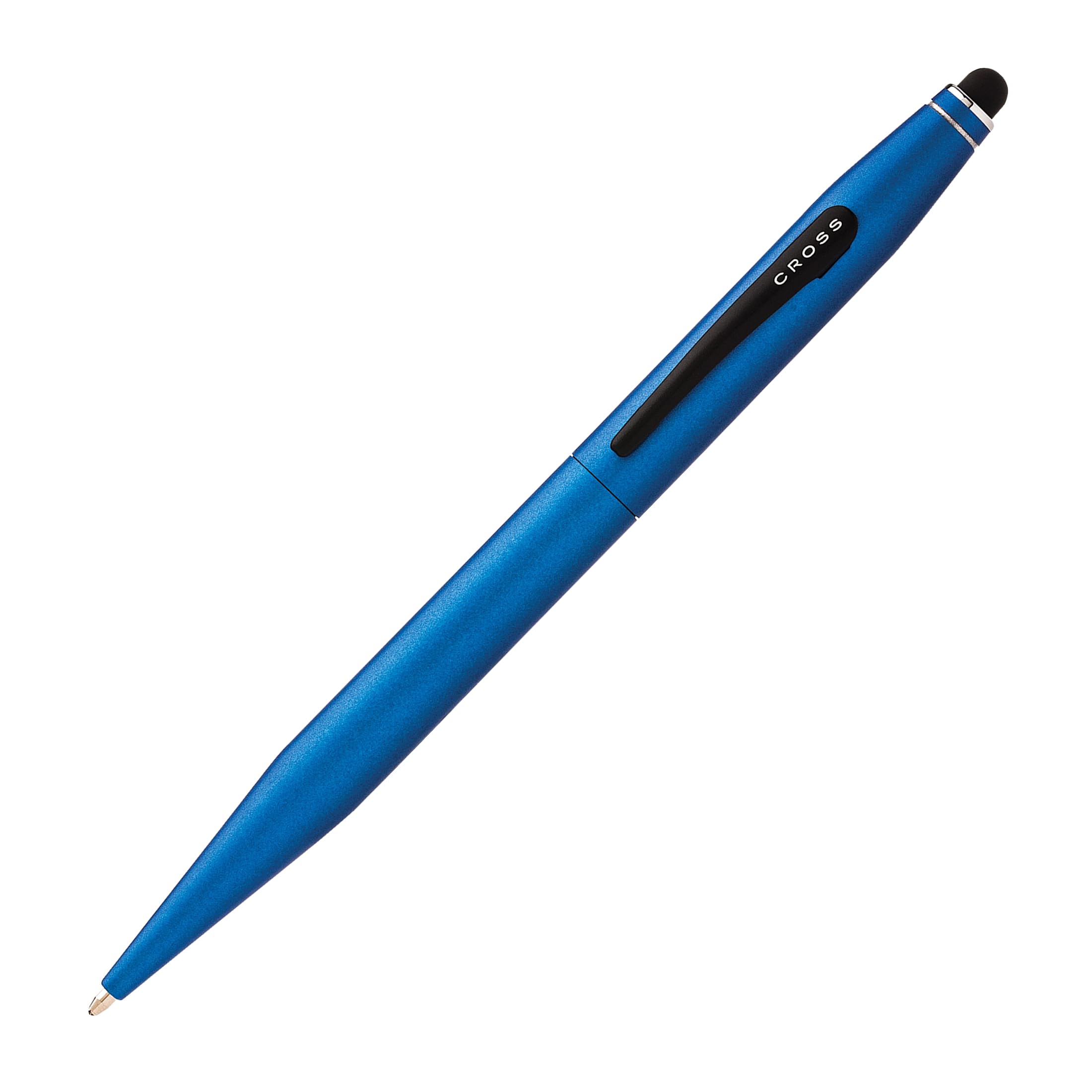 Cross Tech2 Stylo Bille + Stylet Bleu Métallique