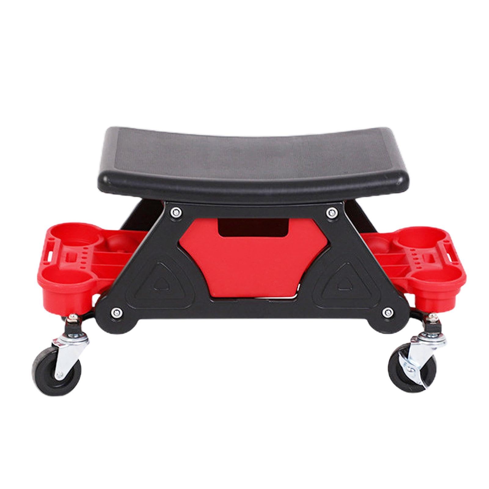 Taburete de mecánico con Ruedas y Capacidad de 136 kg, Ideal para Taller, Garaje o Taller mecánico. Incluye Bandeja de Herramientas Desmontable.