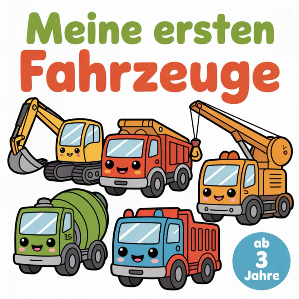 Meine ersten Fahrzeuge: Ausmalbuch für Kinder von 3–5 Jahren – Das perfekte Geschenk für kleine Fahrzeug-Fans