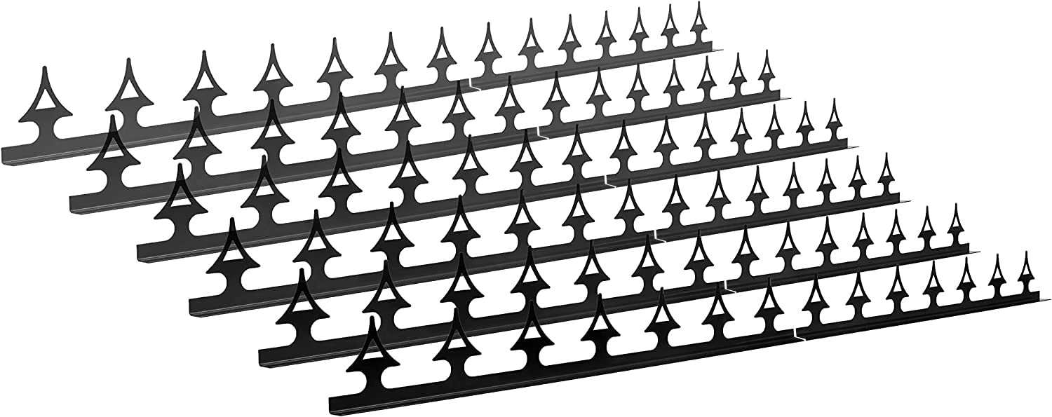 Avonstar Classics Range Decorative Garden Fence Security Spikes (6 x Panel Black Angled)