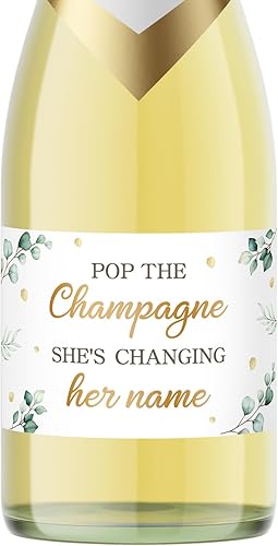 Bachelorette - Mini etiquetas para botellas de champán, calcomanías para decoración de fiesta de despedida de soltera, juego de 20 unidades