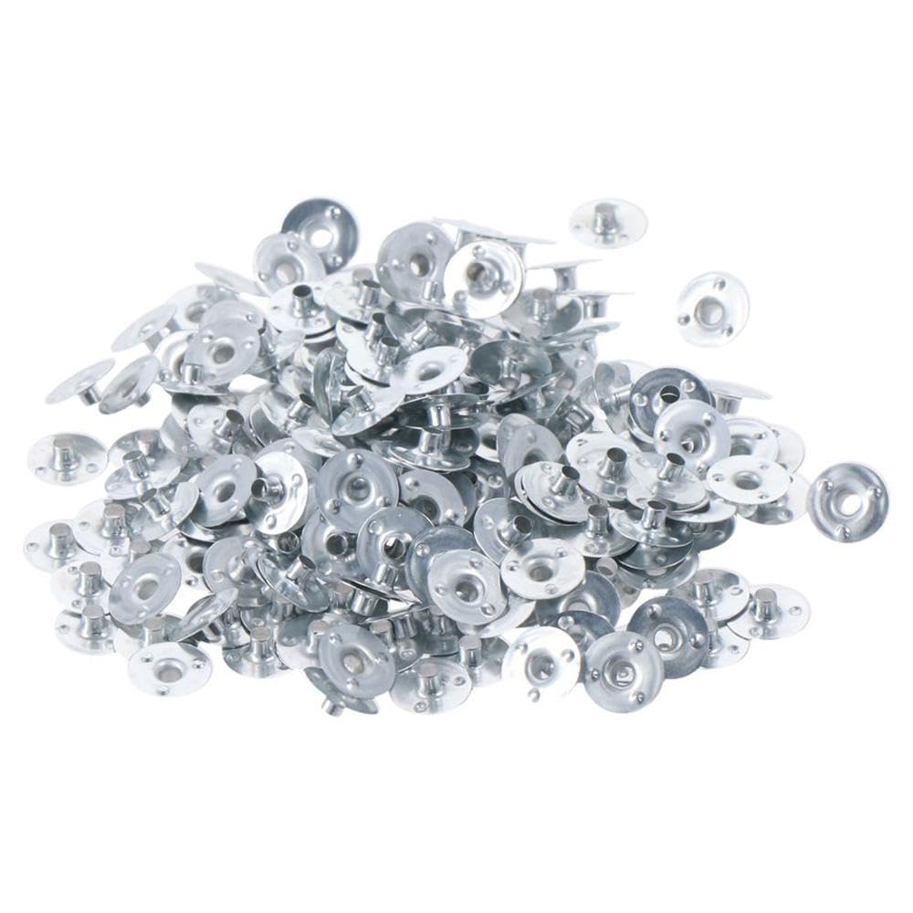 Uniquer 800pcs 0.5inch Silver Metal Candle Wick Tabs for DIY Handmade Craft Decorations