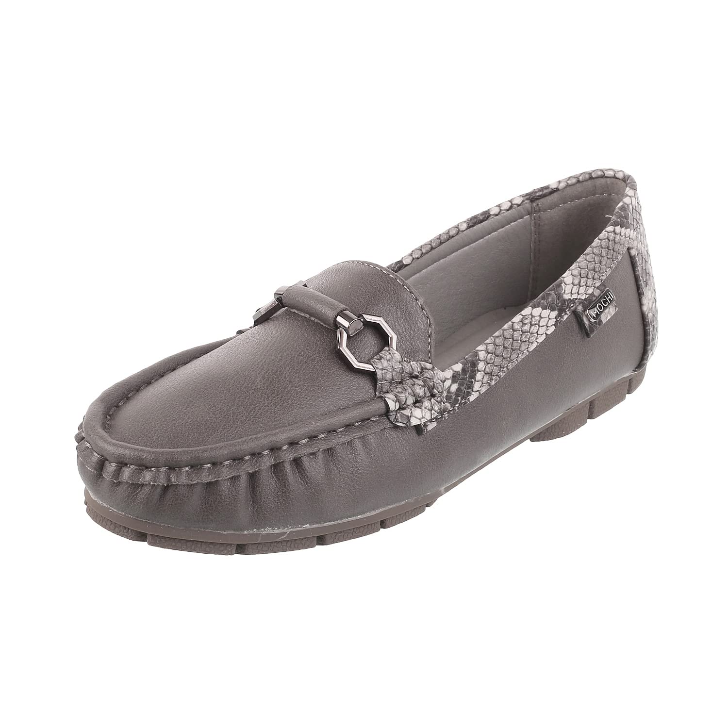 Mochi Womens Synthetic Grey Loafers (Size (7 UK (40 EU)) (B09R97D6SQ) Amazon Price History, Amazon Price Tracker
