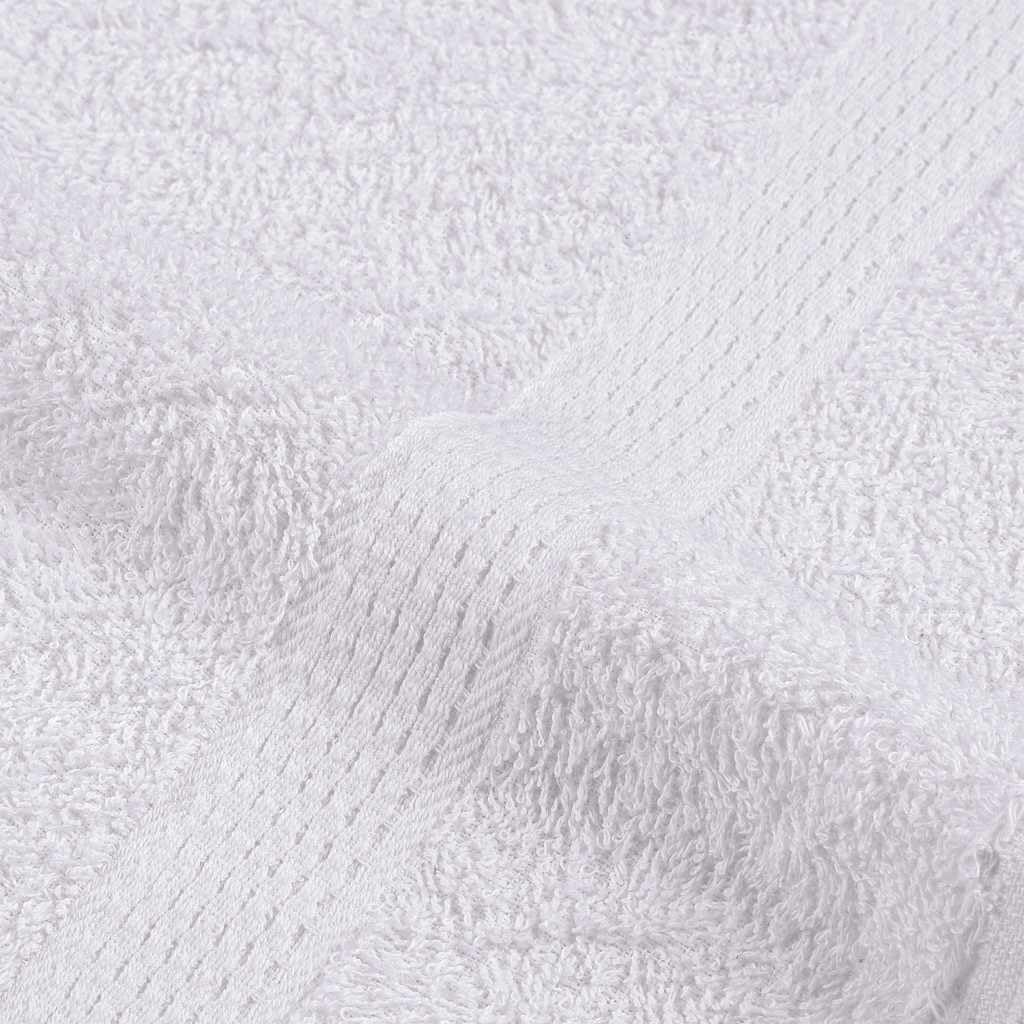 Lot de 2 gants de toilette blancs en 100 % coton - 15 x 21 cm - 360 g/m² - Avec boucle pour le visage, la salle de bain, la douche, le sauna et les voyages