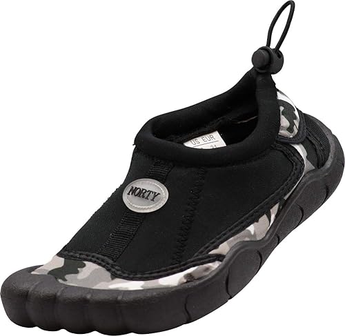 NORTY Zapatos de agua para niños y niñas Calcetines de natación para playa, barco y piscina Diseño Skeletoe Barefoot Esenciales de crucero para