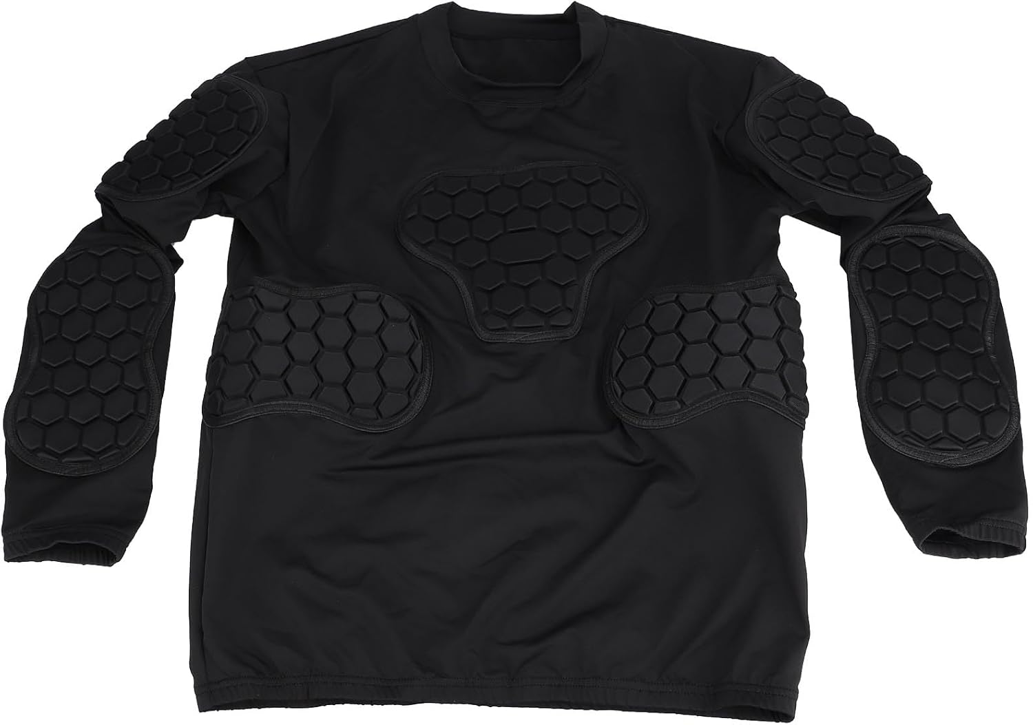 Men's Sports Shock Rash Guard, Compression Padded Shirt Soccer Basketball Protective Gear Chest Rib Guards Goalkeeper Shirt Football Rib Protectors (M)