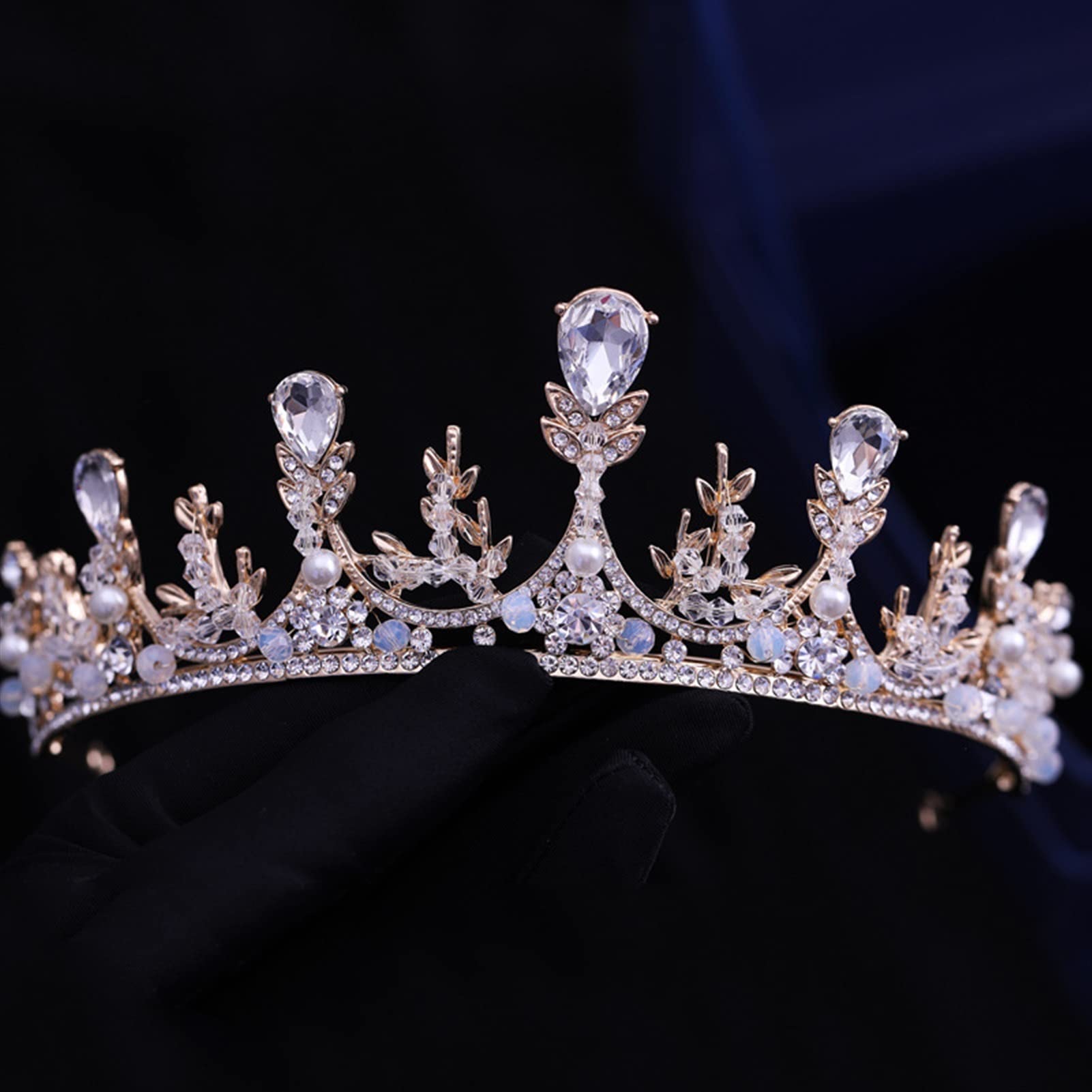 Tocados de Boda Novia Crown Princess Accesorios for el Cabello de la Boda Crown Accesorios for el Cabello Decoración de la Boda Tocado Novia
