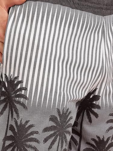 Image of BULLMER Regular Fit Cotton Blend Summer Shorts for Men - Pack of 1 | Printed Shorts for Men Grey