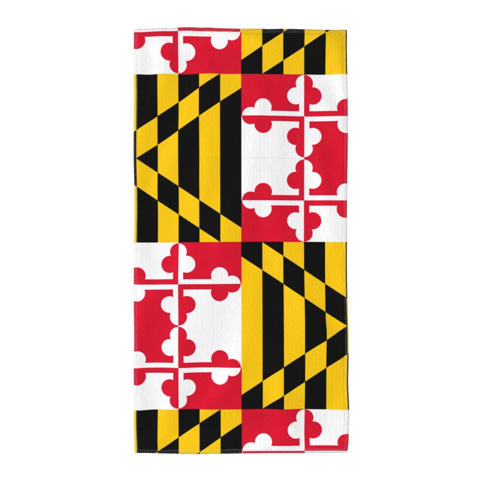 DIEzig Flag Of Maryland Fashion Printed Long Bath Towel For Pool Side Seaside Holiday