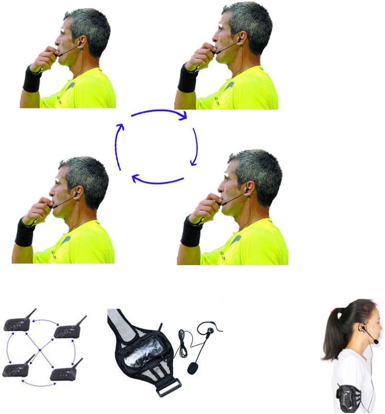 4 Referees Talk Same time Football Referee Judger Arbitration Walkie Talkie Football Soccer Handball Coach Referee Headset