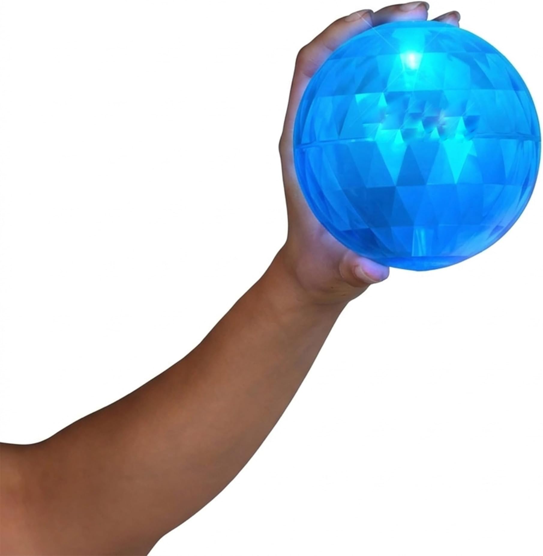 blinkee 4 Inch LED Super Bounce Ball Blue, Plastic