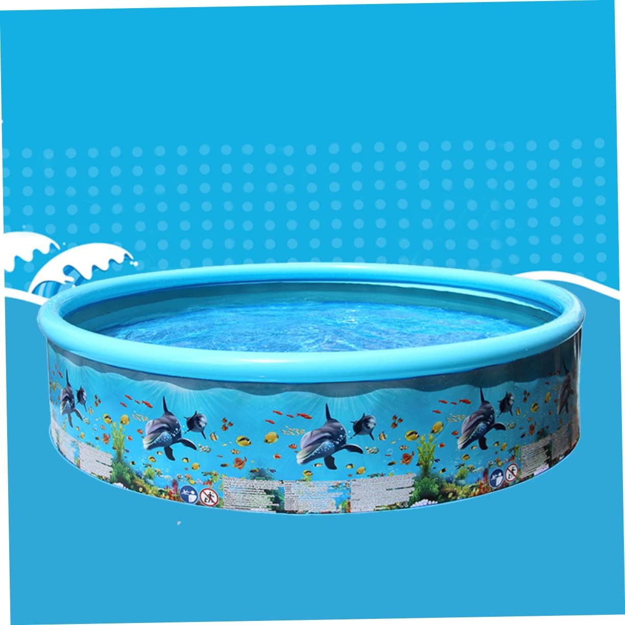 Hemoton 1pc Boy Girl Outdoor Round Swimming Pool Colorful Fish Design Sturdy Construction for Fun and Parent-boy Girl Interaction Dimensions