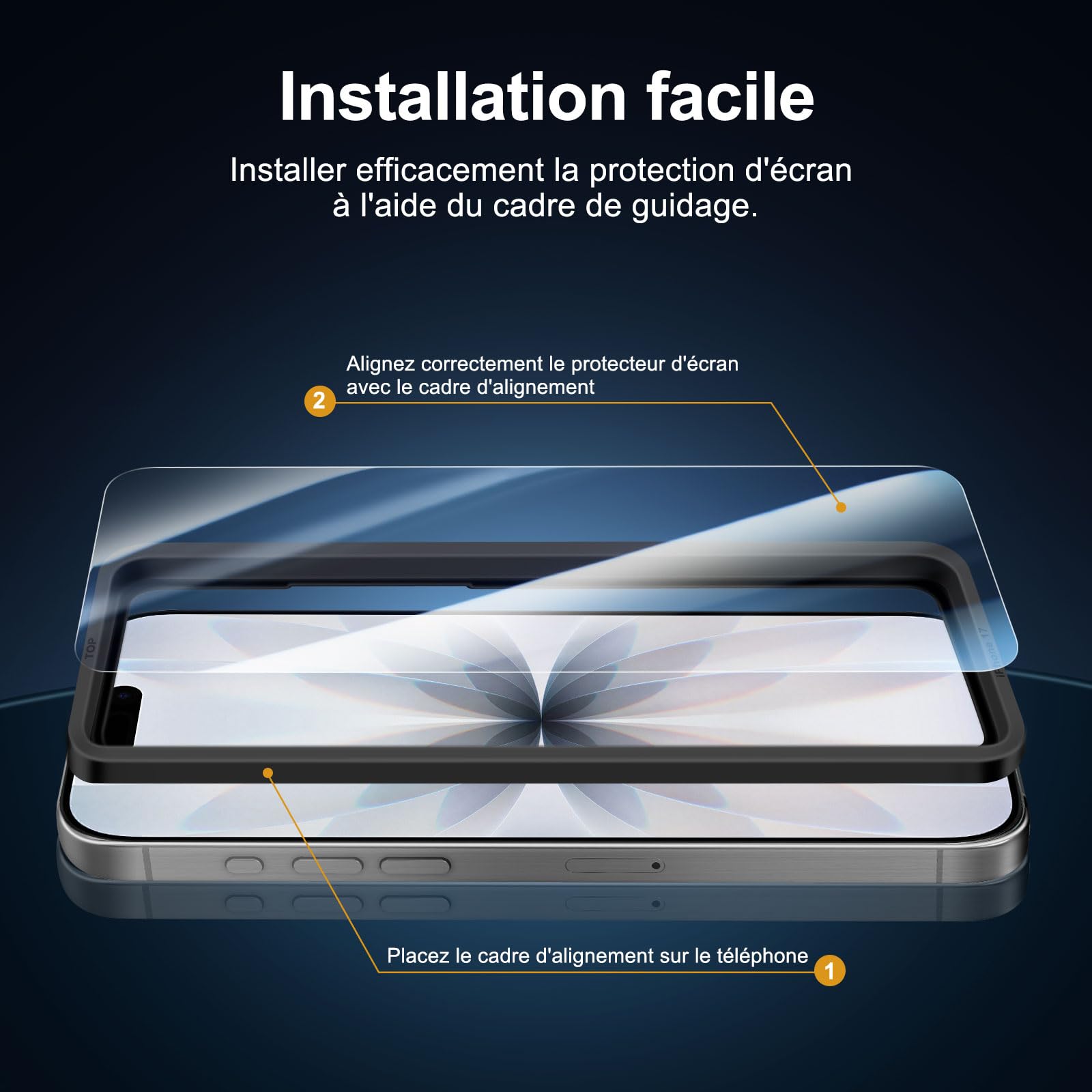 NEW'C Kit de 4, 2 x Verre Trempé pour iPhone 17 (6,3 Pouces) et 2 x Protection Caméra Arrière - Kit Outil d'Installation Facile - Anti Rayures - Ultra Résistant-HD Transparent