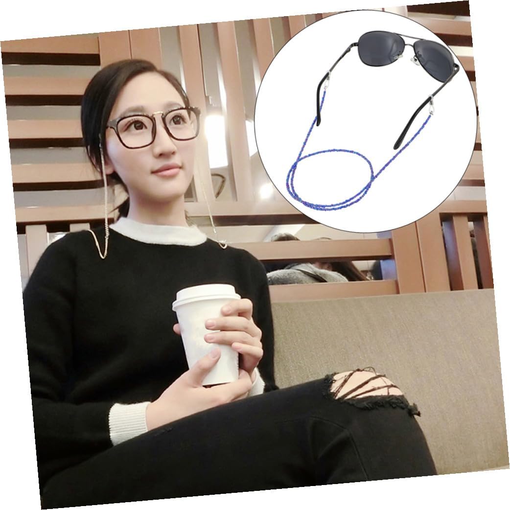 4pcs Non-slip Eyeglass Chains Hanging Neck Strap Glasses Lanyard (red, Green, Dark Blue, Light Blue) for Women and Men Eyewear Accessories