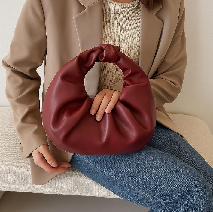 Versatile PU Leather Cloud Handbag with Magnetic Closure – Stylish & Portable for Daily & Travel4